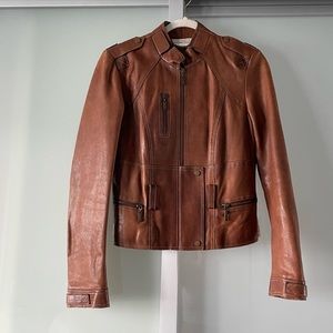 Desa genuine Napa leather structured jacket size S